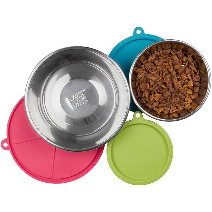 Messy Mutts™ | Stainless Bowl and Silicone Lid Box Set